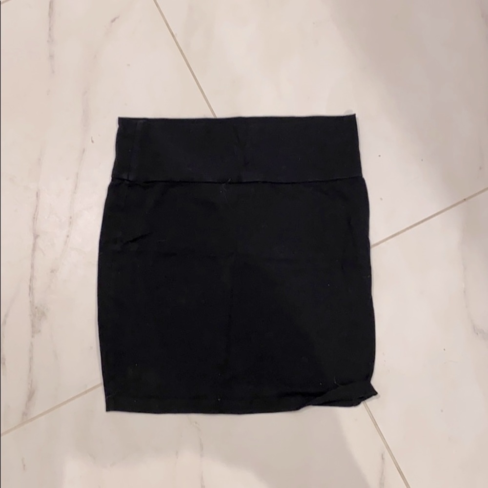 Black mini skirt